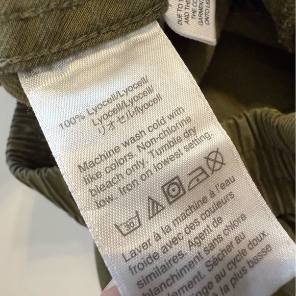 J Crew Zip Up Seaside Pants Olive Green Lightweight Casual Bottoms AJ454 Size 10 - Picture 10 of 13